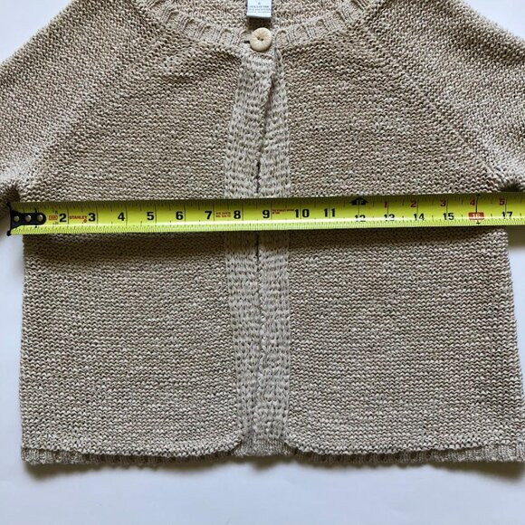 HOST PICK, Tweeds, Sweater, Small, Cream, Open/Bolero Style, w/3/4 bell sleeves - Picture 5 of 6